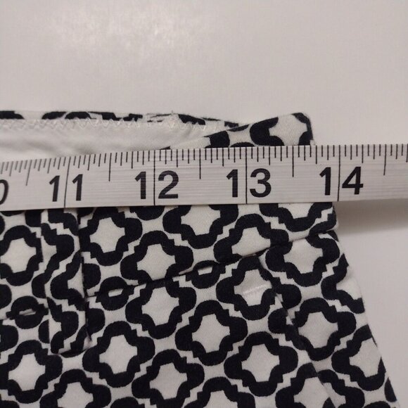 H&M Womens 6 Black and White Latice Pattern Straight Leg Dress Work Pants - Picture 8 of 10